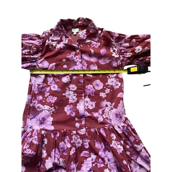 Wknd Lavender Floral Frock Future Is So Bright Drop Waist Size XS Mini Dress - Picture 6 of 7